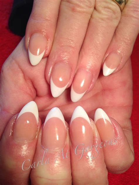 french tip nail designs almond shape